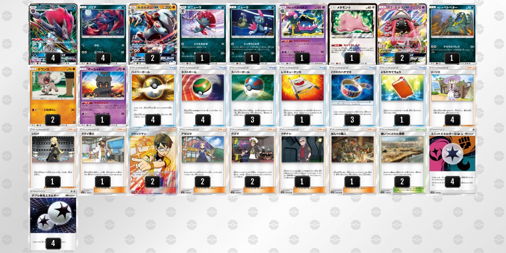 CL新潟マスターリーグ優勝 　ルガルガンGX ゾロアークGXデッキ